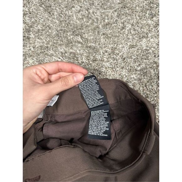 & Other Stories Tapered Cuff Trousers Pants Dark Brown High Rise Womens Size 0 - Picture 6 of 12